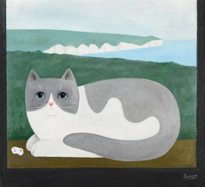 Lot 1134 - Martin Leman RBA, RWS (b.1934) 'South Coast Cat' Signed, inscribed verso, oil on canvas board,...