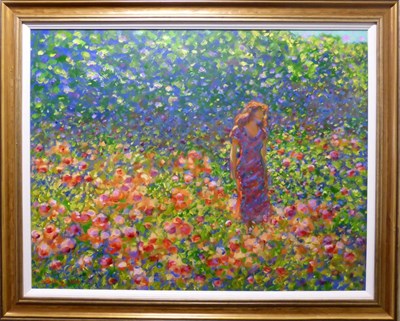 Lot 1145 - John Mackie (b.1955) 'Beauty Amongst the Flowers, Fontfroide' Signed and dated 2014, inscribed...