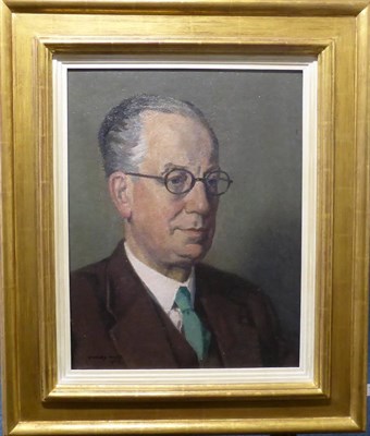 Lot 1151 - Stanley Royle RBA, ARWA (1888-1961) Portrait of an industrialist, head and shoulders Signed and...