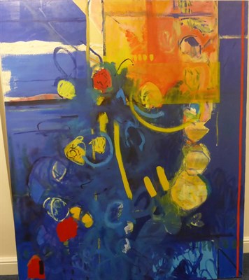 Lot 1167 - Helen Evans (Contemporary) Abstract Signed verso, oil on canvas, 184cm by 152cm (unframed)