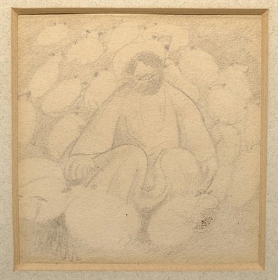 Lot 706 - Sir Stanley Spencer (1891-1959) "Christ in the Wilderness 1938; the Good Shepherd" Inscribed...