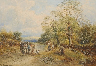 Lot 720 - William Manners RBA (1860-c.1940) "Road Near Windermere" Signed, inscribed on the original...