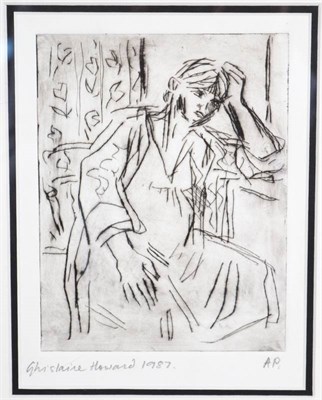 Lot 26 - Ghislaine Howard (b.1953)  Figural study Signed and dated 1987, inscribed AP, etching, 21cm by...