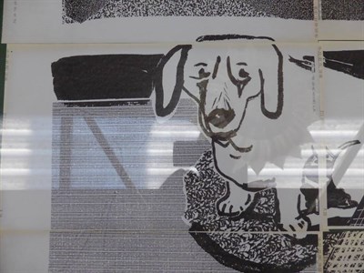 Lot 35 - David Hockney OM, CH, RA (b.1937) ''Stanley and Boodgie Sitting by the Sea'' Fax, dated 16th...