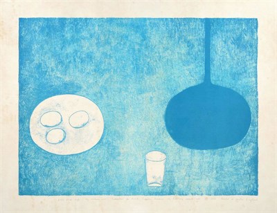 Lot 36 - William Scott CBE, RA (1913-1989) ''Blue Still Life'' Lithograph printed in colours, 1975,...