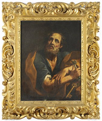 Lot 744 - Manner of Guido Reni (17th/18th century) "St Peter" Oil on canvas, 94cm by 71cm, in an...