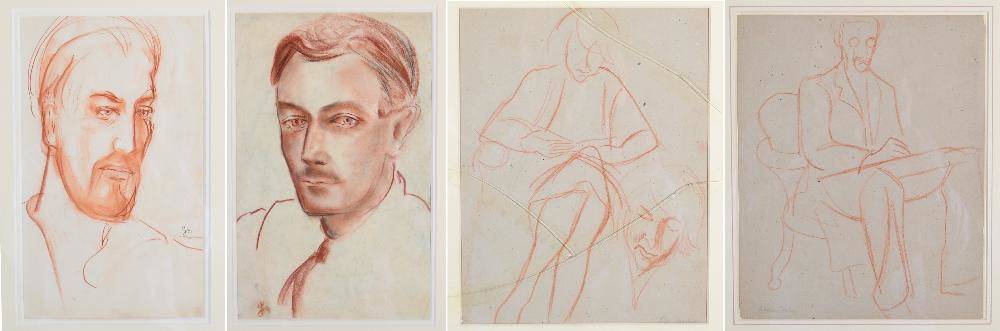 Lot 88 - Jean Shepeard (1904-1989) Portrait of the artist Ronald Ossary Dunlop head and shoulders...