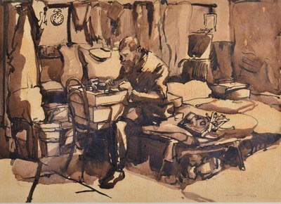 Lot 89 - Rudolf Helmut Sauter (1895-1977) German ''The Watchmaker, Alexandra Palace'' Signed and dated...