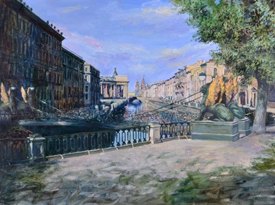 Lot 132 - Evgeny Grouzdev (b.1975) Russian ''Griboyedov Canal St. Petersburg'' Signed and dated (20)05,...