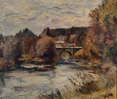 Lot 143 - Ronald Ossory Dunlop (1894-1973) Irish  ''Avon at Welford'' Signed, oil on canvas, 49cm by...
