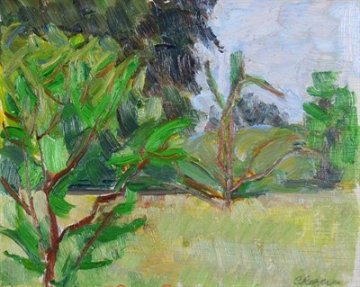 Lot 147 - Claude Rogers (1907-1979) ''Trees at Rodwell House'' Signed, oil on board, 20cm by 25cm...