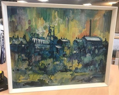 Lot 164 - James Lawrence Isherwood (1917-1989) ''Wigan in the Rain'' Signed and dated (19)63, inscribed...