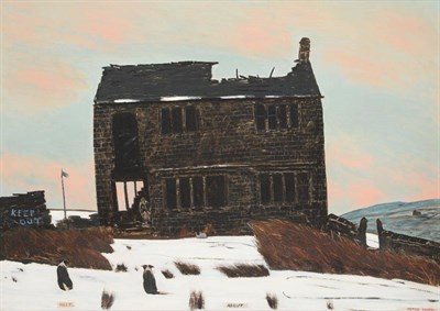 Lot 176 - Peter Brook RBA (1927-2009) ''Help About'' Signed and inscribed, oil on board, 59.5cm by 82cm...