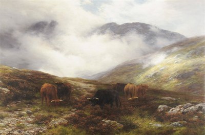 Lot 758 - Peter Graham RA (1836-1921) Scottish "Passing Storm" Signed and dated 1888, inscribed on the...