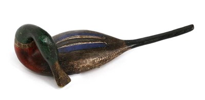 Lot 181 - Guy Taplin (b.1939) ''Mallard'' Signed and inscribed to base, carved and painted driftwood with...