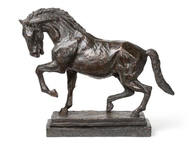 Lot 185 - Kathleen Burford (Contemporary) Portrait of a Stallion Signed, bronze, 35.5cm high  Burford studied