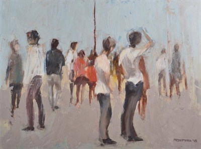 Lot 195 - David Stefan Przepiora (b.1944) ''St Mark's Square'' Signed and dated (19)73, inscribed verso,...