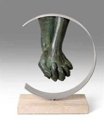 Lot 215 - Lorenzo Quinn (b.1966) Italian ''Eternum'' Signed and numbered 675/999, bronzed resin, on a...