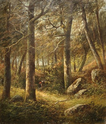 Lot 763 - Attributed to Joseph Thors (1835-1898) "In the Woods" Bears a signature, inscribed on a plaque...