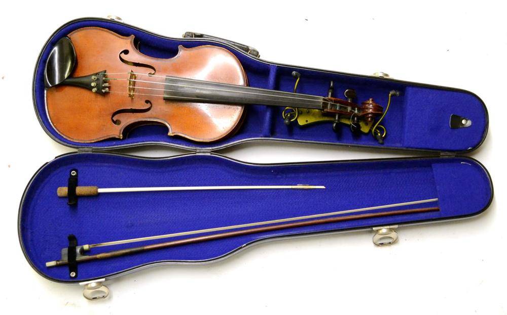 格安本物保証J.T.L. Geronimo Barnabetti ジェロニモ バルナベッティ 全長:約59.5cm バイオリン 弦器 弓 ハードケース付き 6305171401 バイオリン