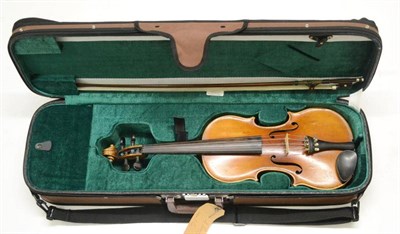 Lot 2017 - A 19th Century German Violin, no label, branded to the back 'Duke London' with a 358mm one...