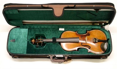 Lot 2027 - A 20th Century German Violin, labelled 'Jon. Bapt. Schweitzer 1814', with a 361mm one piece...