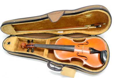 Lot 2029 - A 20th Century French Viola, labelled 'Joseph Bernard', with a 395mm two piece back, ebony...