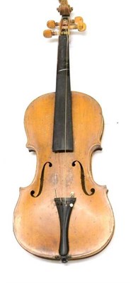 Lot 2054 - An Early 20th Century German Violin, labelled 'Neustetter Klingenthal 1903', with a 350mm one piece