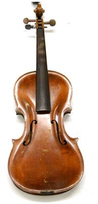 Lot 2059 - A 19th Century Scottish Violin, inscribed in pencil 'James M Elliot, Langholm 1887', with a...