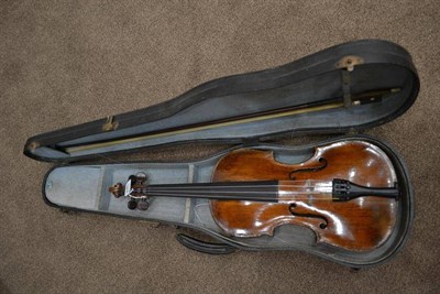 Lot 2060 - An Early 19th Century Italian Violin, Neapolitan School, no label, with a 353mm two piece birds eye