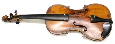 Lot 2063 - An Interesting Small 19th Century Violin, no label, with a 335mm two piece back ornately...