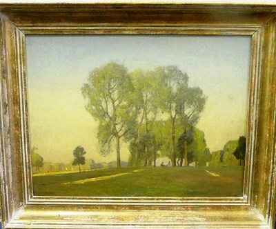 Lot 770 - Rex Vicat Cole ROI, RBC (1870-1940) "Hyde Park" Extensively inscribed on an exhibition label verso