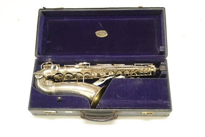 Lot 2080 - A Boosey & Co. Silver Plated 'The Regent' Alto Saxophone, serial number 27791, with mouthpiece,...