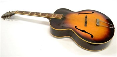 Lot 2084 - A 1947 Gibson L50 Acoustic Guitar, with arched top and sunburst design, no label, stamped 'Made...