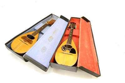 Lot 2098 - Two Italian Bowl Backed 8-String Mandolins, one labelled 'Stridente', the other no label, both...