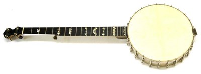 Lot 2100 - A 5-String 'Ajax' Zither Banjo by W.Temlett, No.1564, with 30cm velum head, open back,...