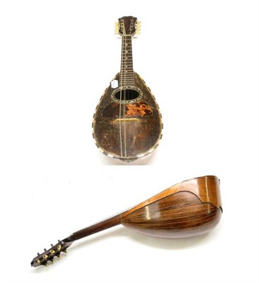 Lot 2108 - An Italian 'Strident' 8-String Bowl Back Mandolin, with mother of pearl inlay, bone tuners