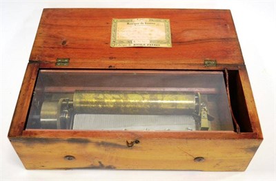 Lot 2122 - Nicole Frere Cylinder Musical Box No 25871 (Gamme No. 974) c1850 with 8' 20cm, 1.75', 4cm...