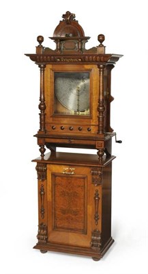 Lot 2128 - A19th Century Walnut Cased Coin Operated 'Polyphon' Musical Disc Player, with twin steel comb...