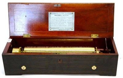 Lot 2131 - Nicole Freres Cylinder Music Box No.26138 playing eight airs, with 13', 33cm cylinder and...