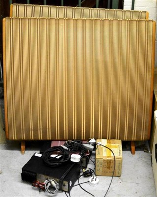 Lot 2142 - A Pair of Quad Electrostatic Loudspeakers, serial numbers 34588 and 14278, with gilt metal mesh...