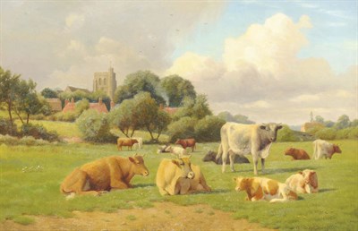 Lot 777 - William Sidney Cooper (1854-1927) "Sunny Pastures, Herne, Kent" Signed and dated 1926, inscribed on