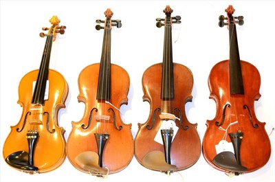 Lot 2009 - Four Mixed Violins, including German and Eastern European