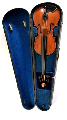 Lot 2012 - A 19th Century German Violin, labelled 'Andreas Guarnerius...', with a 360mm two piece back,...