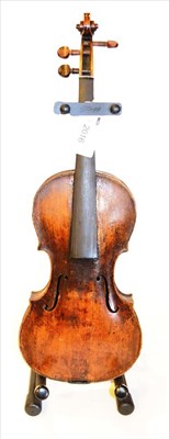 Lot 2016 - A 19th Century German Violin, labelled 'Ferdinand ?legmaier ...1862', with a 355mm one piece...