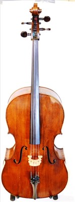 Lot 2039 - Late 19th/Early 20th Century Cello with two piece maple back and sides (cased)