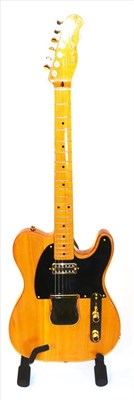 Lot 2056 - A Telecaster Style Guitar by T Parkinson, with ash body, maple fret king neck, Sperzel locking...