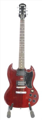 Lot 2061 - An Epiphone SG Guitar, serial number S5025233, mahogany body and neck, twin-humbucking...