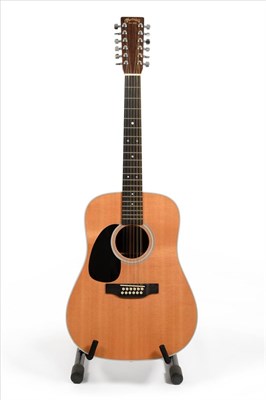 Lot 2068 - A Martin D12-28L Left Handed Twelve String Acoustic Guitar, serial number 623945, 1997, with...