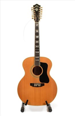 Lot 2069 - A Guild Custom Order F-412 Twelve String Guitar, serial number FK100019, 1979, with arched...